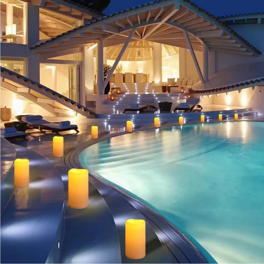 NURADA Large Outdoor Flameless Candles 6